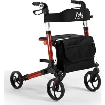 Chodítko pro seniory Timago čtyřkolové Yola, oranžová