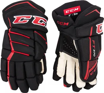 Hokejové rukavice CCM Jetspeed FT370 SR rukavice černé/bílé