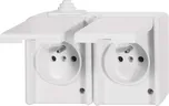 ABB Dvojzásuvka na povrch 5518-2029 B IP44