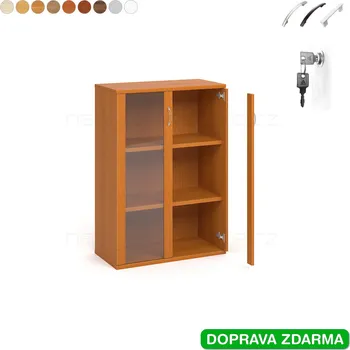 Policová skříň SZ 3 80 04 Hobis Strong - Skříň uzamykatelná, dveře prosklené