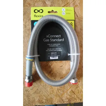 Plynová hadice Plynová připojovací hadice Flexira xConnect Gas Standard 150cm R1/2" - G1/2" AZ-Pokorný