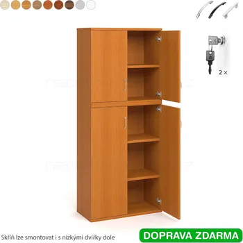 Policová skříň SZ 5 80 06 Hobis Strong - Skříň uzamykatelná, 2x dveře plné