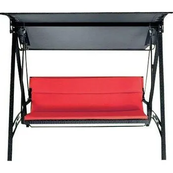 Zahradní houpačka Zahradní ratanová houpačka s poduškou