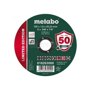 Řezný kotouč Řezný kotouč Metabo 125 x 1 x 22 mm ocel 
