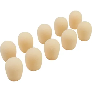 Omnitronic UHF-100 mikrofonní protivětrné kryty 10 ks, světlé