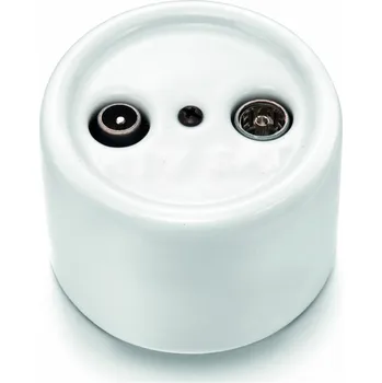 vypínač FONTINI by Font Barcelona Porcelánová zásuvka GARBY R/TV + SAT Barva: Bílá 30 712 17 2