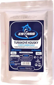 Nakládaná potravina Estass Tuňákové kousky v rostlinném oleji 250 g
