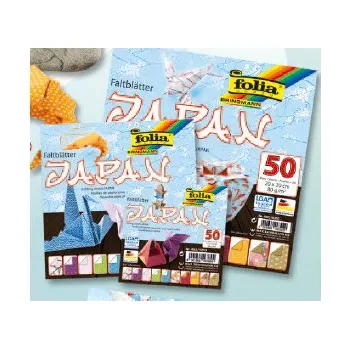 Barevný papír Folia Origami papír JAPAN 80g - 50 listů 20x20cm