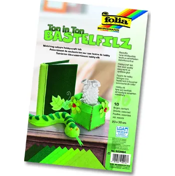 kreativní sada Folia Hobby filc 20x30cm - sada 10ks zelená