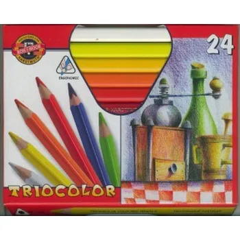 Výtvárné potřeby Koh-i-noor Hardtmuth Sada 24 uměleckých pastelek Triocolor Koh-i-noor