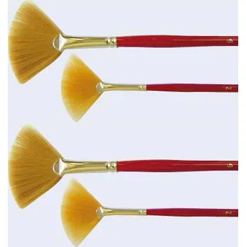 Umělecký štětec VP Štětec pro akvarel vějíř 901K - vlas syntetický, zlatý toray Velikost: č. 3