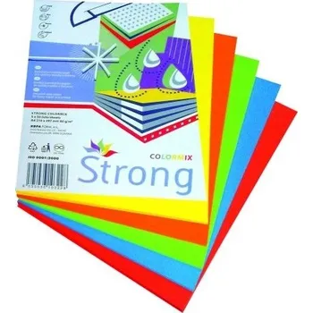 Barevný papír Papír barevný sytý A4, mix barev, 5x50 listů