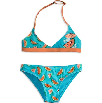 Dívčí plavky Dívčí plavky KNOT SO BAD FUNNY FRUIT oranžové Velikost: 98