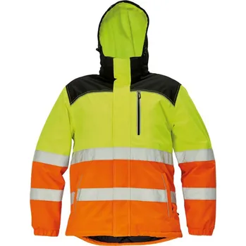 pracovní bunda CERVA Knoxfield HV Winter parka žlutá/oranžová 