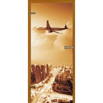 Sprchové dveře JA - GLAS Skleněné dveře JA-GLAS 127 UV letadlo