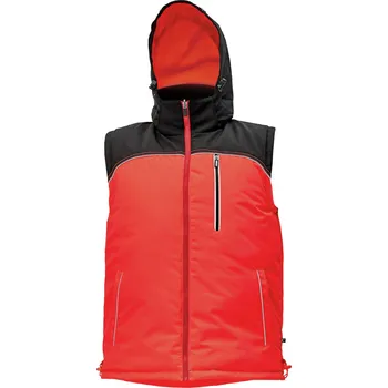 pracovní vesta CERVA Knoxfield oboustranná vesta červená/antracit