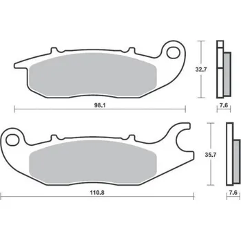 Brzdový komplet Brenta FT3147 přední organické brzdové destičky na motorku HONDA CBR 125 R rok 04-13