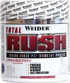 Anabolizér Weider Total Rush Fusion Force Pre-Workout Powder 375 g brusinka