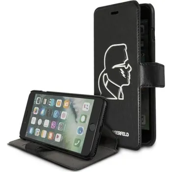 Pouzdro na mobilní telefon Karl Lagerfeld K-Punk Book pro Apple iPhone 7/8 Plus černé