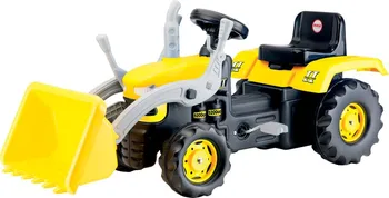 Hračka na písek DOLU Traktor dětský šlapací s rypadlem žlutý plast
