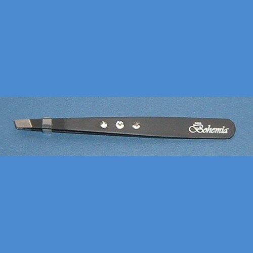 Pánská pinzeta nerez malá zdobena kameny Swarovski