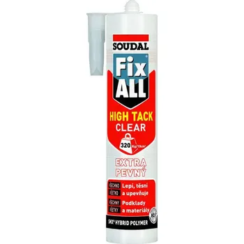 Průmyslové lepidlo Lepidlo Fix All High Tack Clear 290ml Soudal