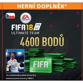 Herní předplatné FIFA 18 PS4 4600 Ultimate Points