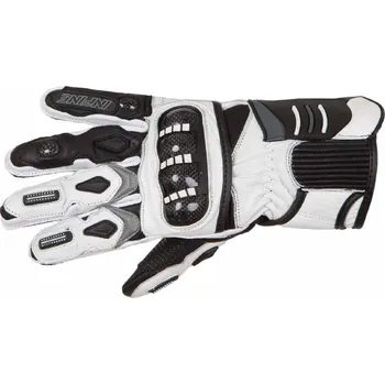 Moto rukavice BRIDGE - sportovní bílé kožené moto rukavice INFINE - M