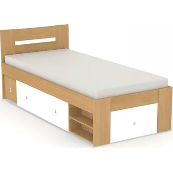 Postel Postel Rea Larisa s roštem a čely 90cm - Postel 90 x 200cm s roštem a úložným prostorem