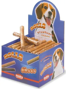 Pamlsek pro psa Nobby Starsnack Rolls buvolí trubičky čokoládové 50 ks