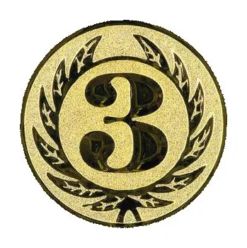 Emblém s číslem 3 - Průměr: 2,5cm