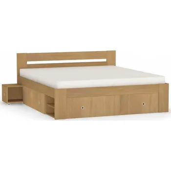 Postel Postel Rea Larisa 180 cm s čely 180 x 200cm Buk