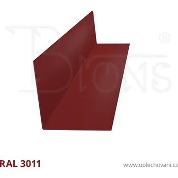 Střešní lemovaní Roh vnitřní rš 60 mm vínově červená