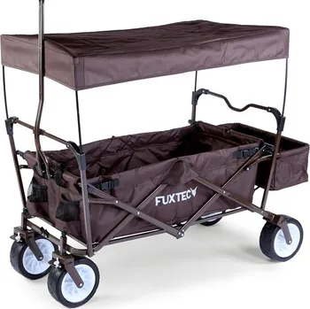 Zahradní vozík Fuxtec FX-CT350-BR hnědý se stříškou
