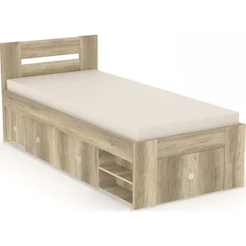 Postel Postel Rea Larisa s roštem a čely 90cm - Postel 90 x 200cm s roštem a úložným prostorem