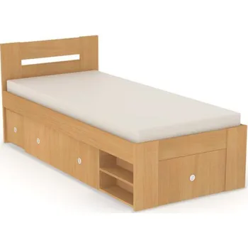 Postel Postel Rea Larisa s roštem a čely 90cm - Postel 90 x 200cm s roštem a úložným prostorem