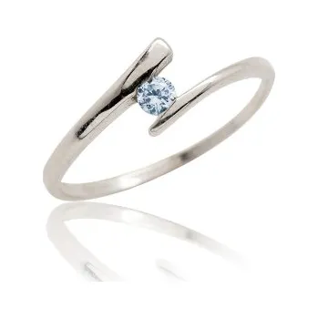 Náušnice Stříbrný soliter se zirkonem modré barvy-VR 310