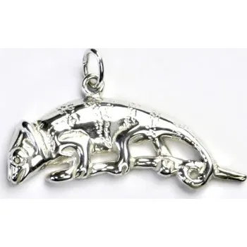 Přívěsek Stříbrný přívěsek, chameleon, přívěsek ze stříbra, P 415