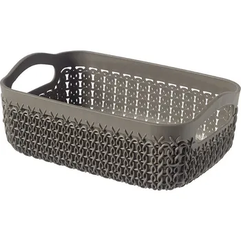 Curver Knit Polyratanový košíček A6, hnědý