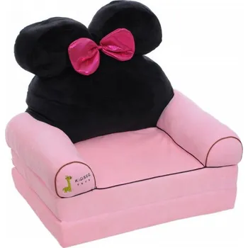 dětské křeslo Baby Nellys plyšové křesílko rozkládací 3v1