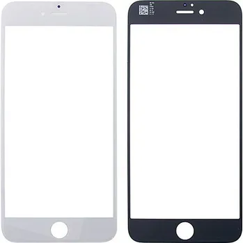 Náhradní přední sklo pro Apple iPhone 6 Plus - bílý rámeček - kvalita A