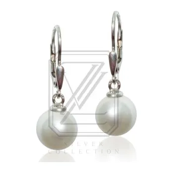 Náušnice Stříbrné náušnice se Swarovski perlami 10 mm - VE227