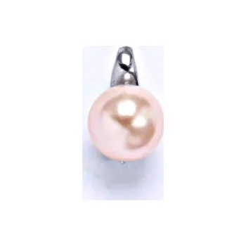 Přívěsek Stříbrný přívěšek s umělou růžovou perlou 8 mm, P 1104 růžová A