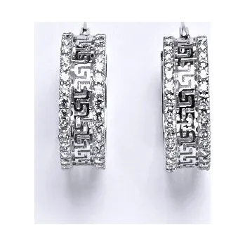 Náušnice Stříbrné náušnice s čirými zirkony,ovál,náušnice ze stříbra, váha 6,91 g