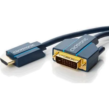 Video kabel Clicktronic HQ OFC DVI-HDMI kabel, DVI-D(M) - HDMI A(M), 20m