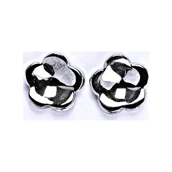 Náušnice Stříbrné náušnice, náušnice ze stříbra na puzetu, kytka, 4,70 g