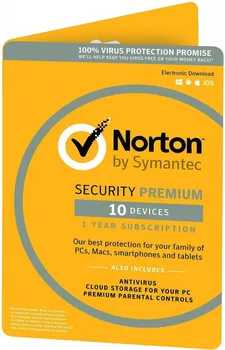 Antivir Symantec Norton Security Premium 3.0 10 PC 1 rok