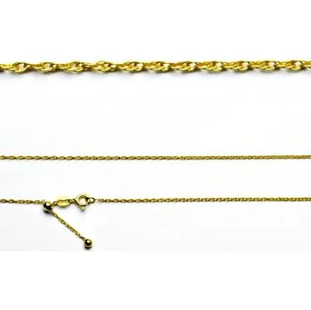 Řetízek Stříbrný řetízek GTDELS SLD 020, pozlacený, kuličky, až 50 cm