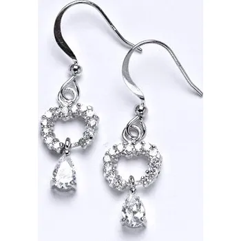 Náušnice Stříbrné náušnice visací s čirými zirkony,náušnice ze stříbra,váha 2,80 g