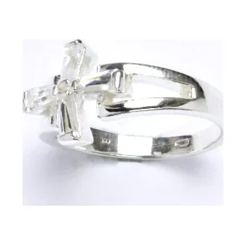 Prsten Stříbrný prsten s čirými zirkony,prsten ze stříbra,váha 3,17 g